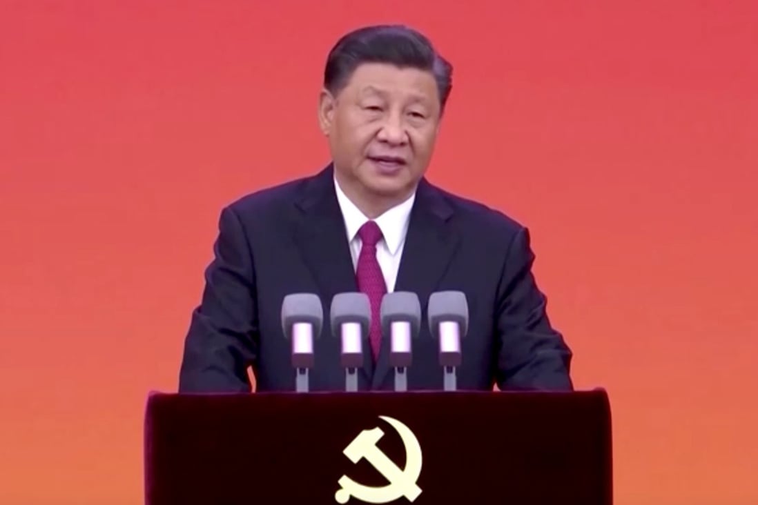 Chinese President Xi Jinping, shown at a ceremony Tuesday in Beijing marking the 100th anniversary of the founding of the Communist Party of China; an international survey has expressed little confidence in his handling of foreign affairs responsibly. Photo: CCTV via Reuters