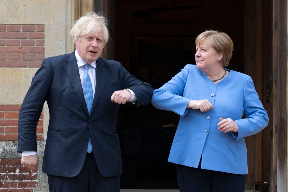 Germany S Merkel Signals Quarantine Easing After Meeting Johnson On Final Uk Visit South China Morning Post