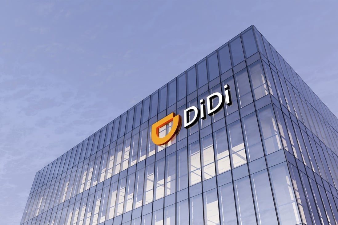 A Didi Chuxing logo on its corporate building in Beijing. Photo: Shutterstock Images