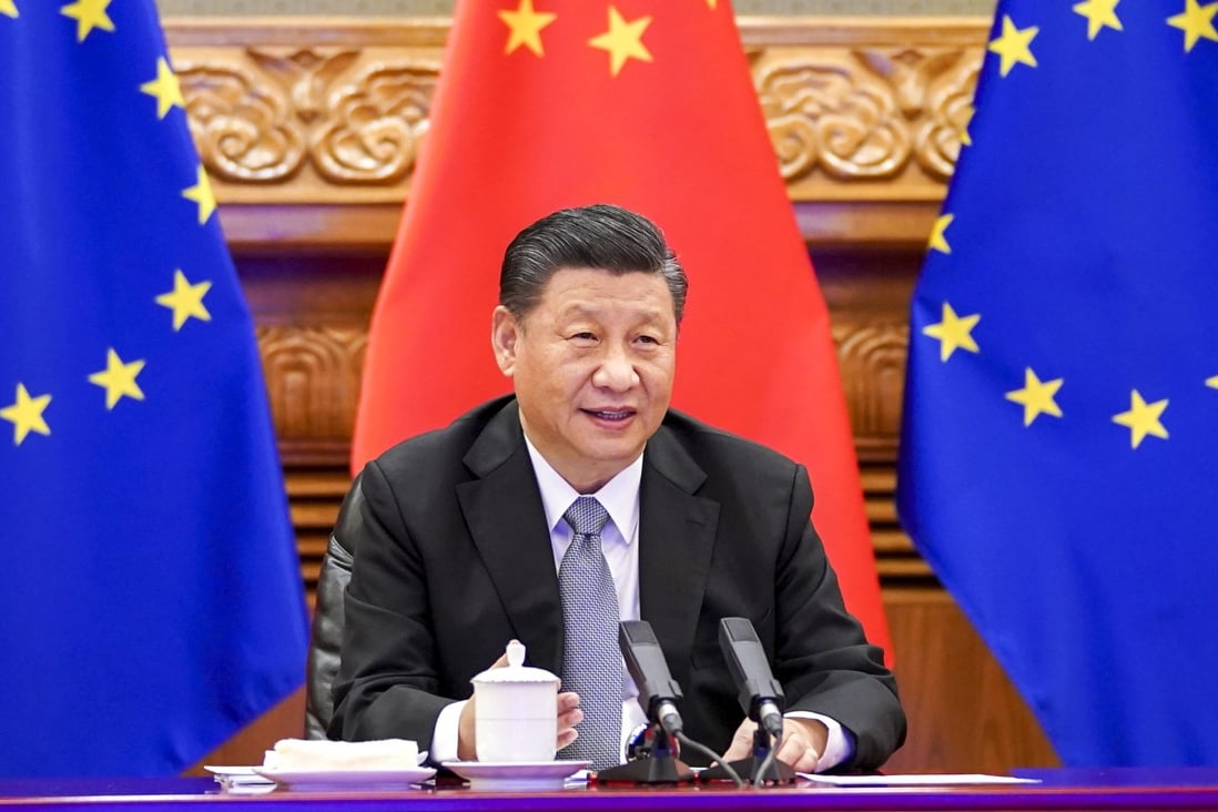 The call between China’s Xi Jinping and counterparts Angela Merkel of Germany and France’s Emmanuel Macron came as concern about China’s human rights record and coercive economic practices pervades both Brussels’ institutions and member states. Photo: Xinhua