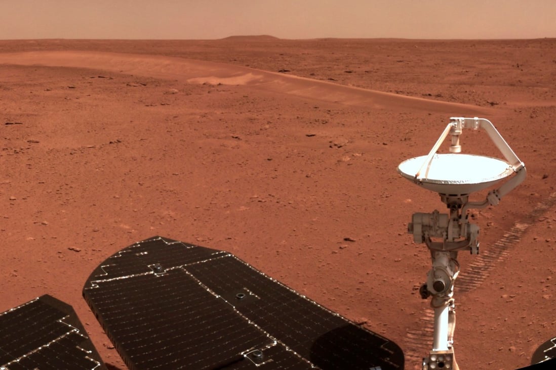 China’s Zhu Rong rover zooms in on rocks in Mars space mission | South ...