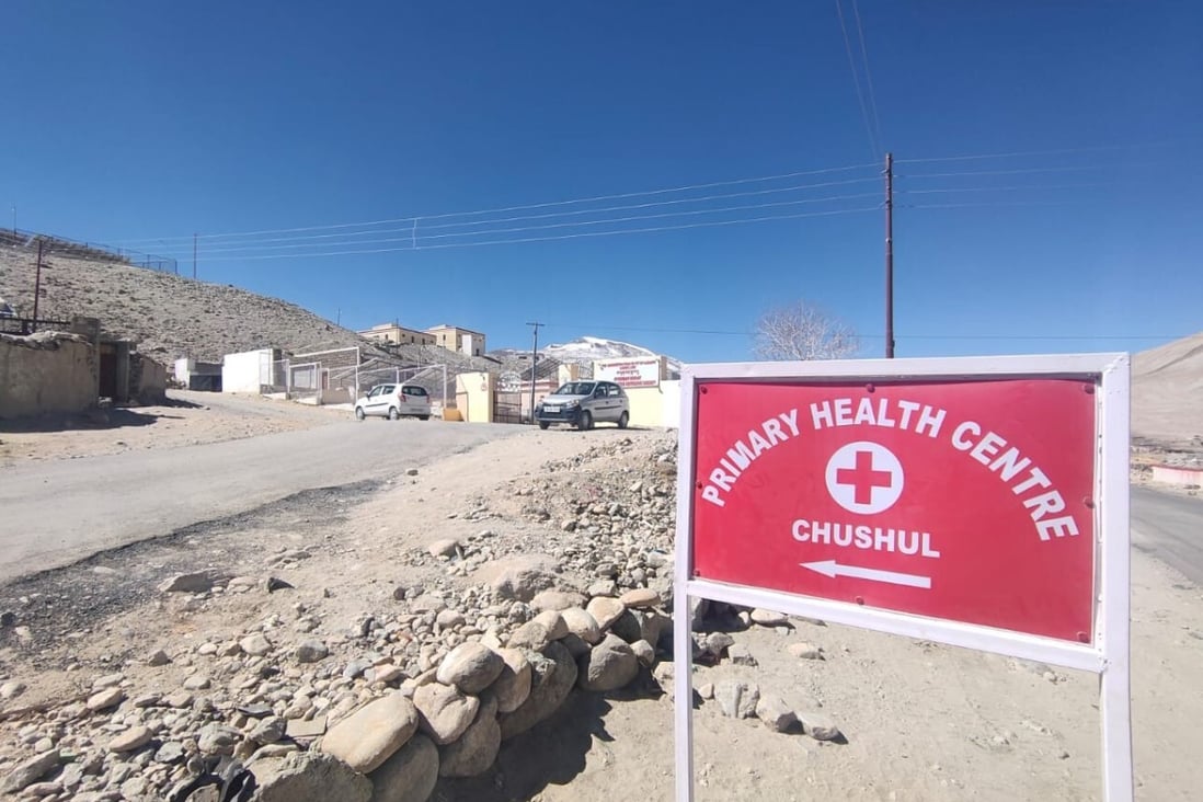 A sign points to a health centre in the remote Chushul village, where doctor of Tibetan medicine Phuntsog Tsering works. Photo: Handout