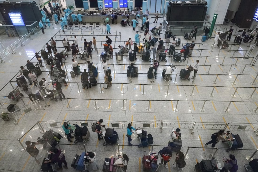 Passengers arrive at Hong Kong International Airport last month. Photo: Felix Wong