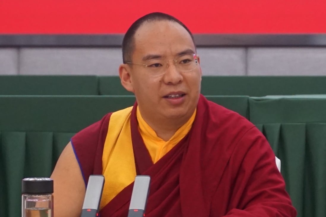 Gyaincain Norbu, the Panchen Lama chosen by Beijing, warned against “superstition” and said teachings should be about being more “diligent, wise, kind and active”. Photo: CNS