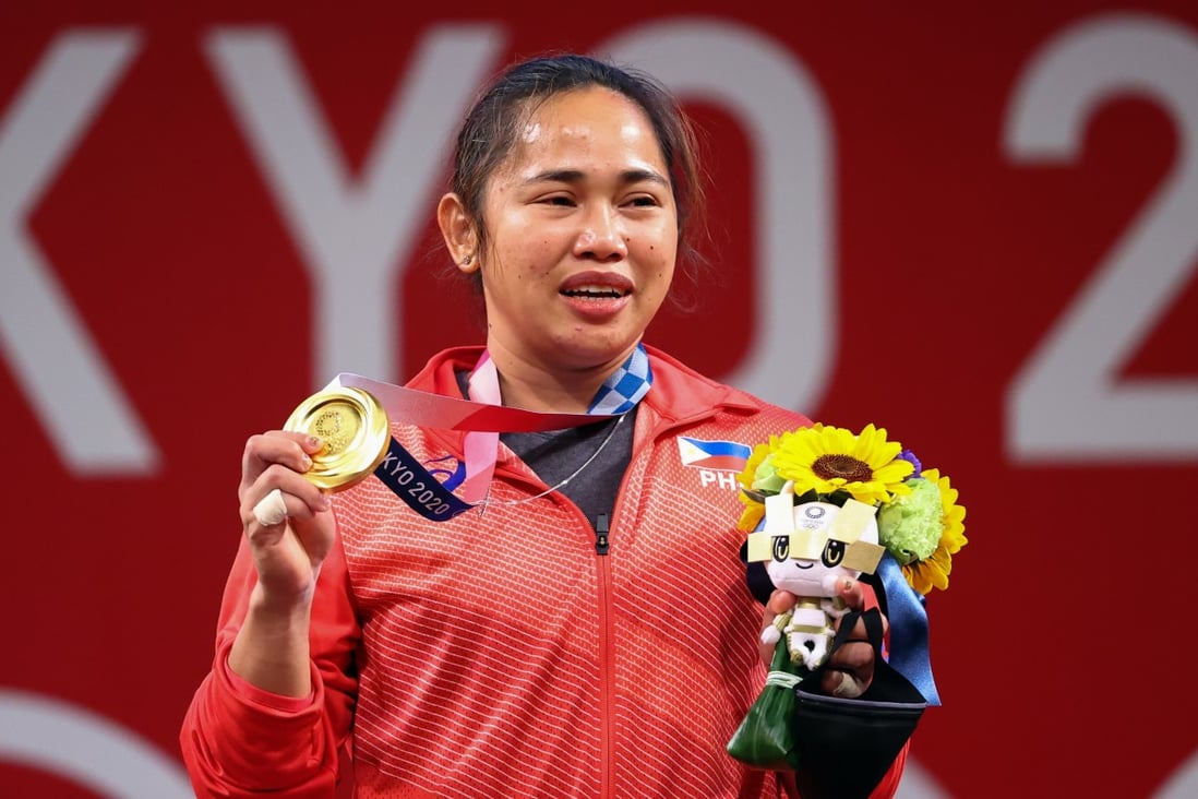 Philippine weightlifter Hidilyn Diaz said she had to overcome ‘so many adversities’ before winning gold at the Tokyo Olympics. Photo: Reuters