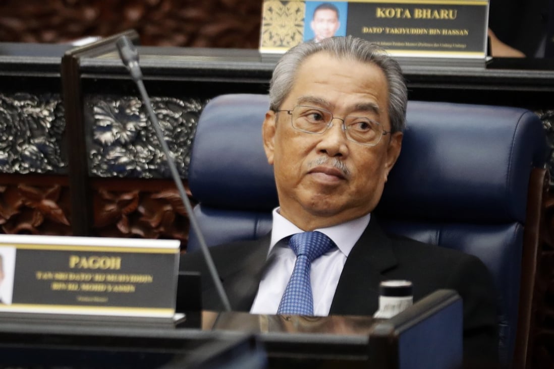Malaysian PM Muhyiddin Yassin in parliament. Photo: EPA-EFE