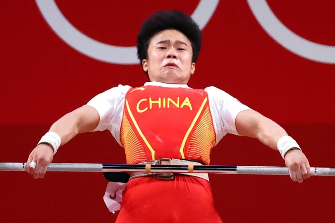 Hou Zhihui of China in action. Photo: Reuters