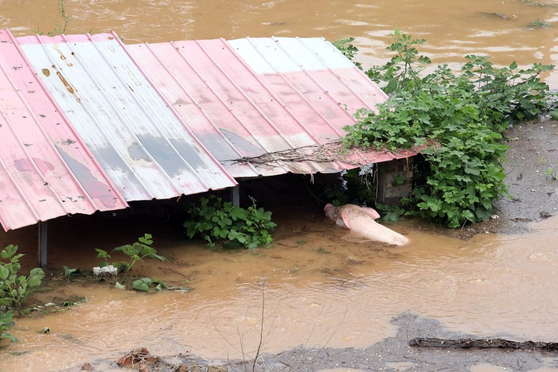 The floods have led to a slight rise in the price of poultry, eggs, beef and mutton, according to the agriculture and rural affairs ministry, while the price of pork – the staple meat in China – has remained stable in recent weeks. Photo: Simon Song