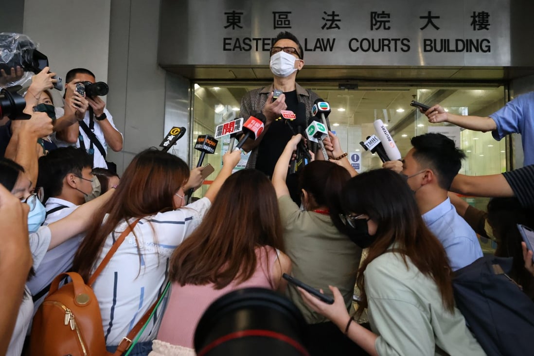 Canto-pop singer Anthony Wong Yiu-Ming appears at the Eastern Court on Aug 5, 2021. Photo: Dickson Lee