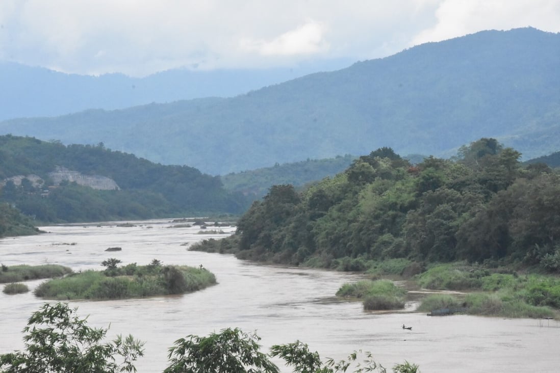 The Mekong River at the Thai-Laos border in Chiang Rai province, Thailand. Locals said they noticed a drop in water levels. Photo: Pianporn Deetes, International Rivers