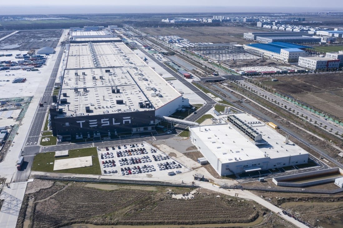 Tesla broke ground on its US$2 billion Shanghai factory in January 2019 and started assembling Model 3s there at the end of that year. Photo: Bloomberg