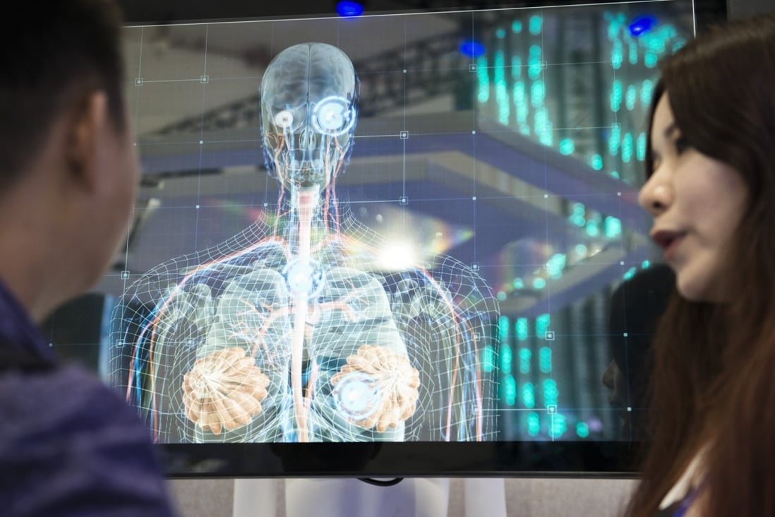 Diagnosis system powered by artificial intelligence (AI) on display during the World Artificial Intelligence Conference in Shanghai on September 17, 2018. Photo: Zigor Aldama/Post Magazine