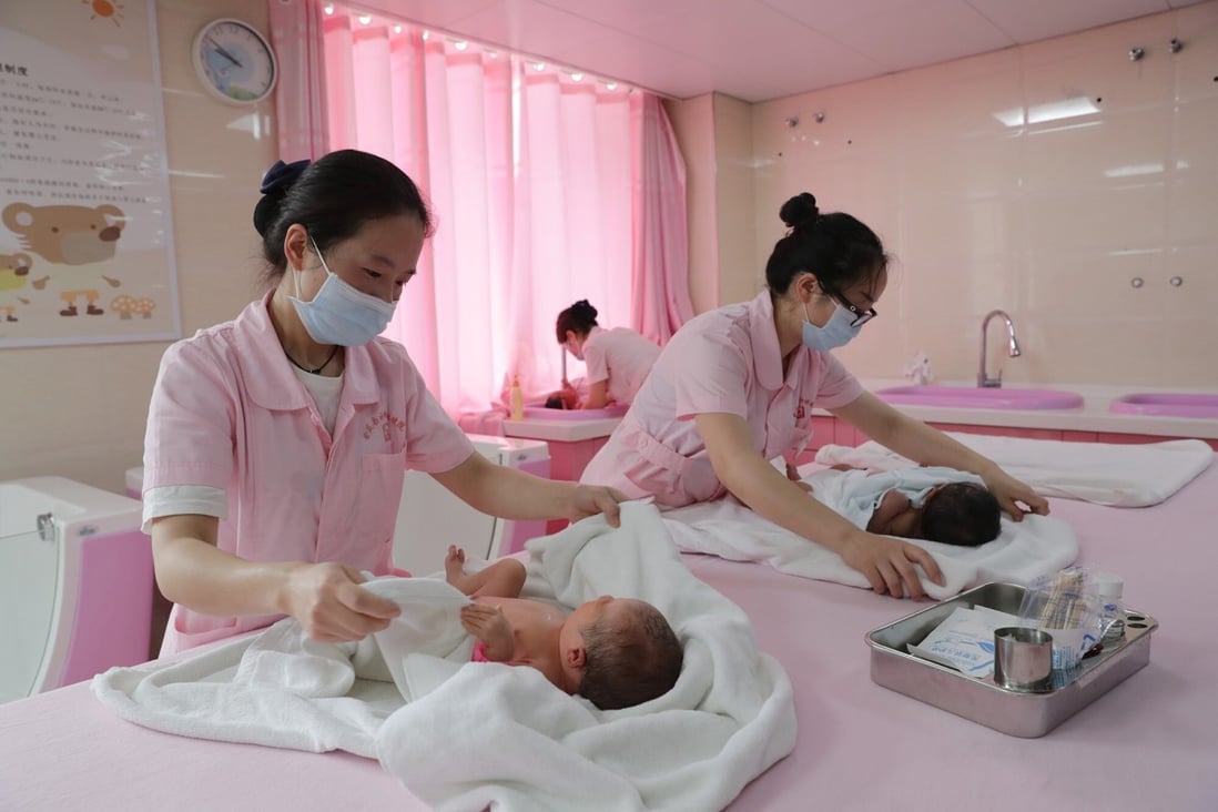 The latest census data showed that new births in China fell to 12 million last year – the lowest number since the 1960s. Photo: Xinhua