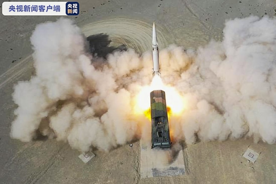 Footage of the missile launch was broadcast on state television. Photo: CCTV