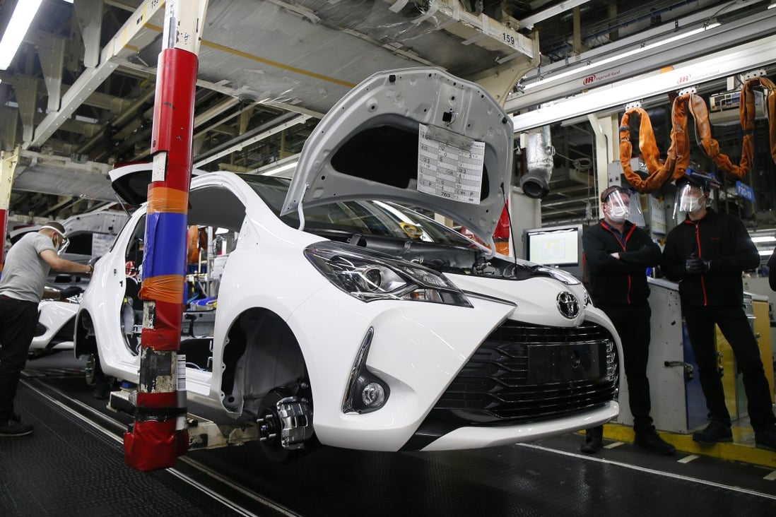 Toyota, the world’s largest carmaker by sales volume, said last week it would cut September production by 40 per cent from its previous plan due to the chip crunch, though it retained production and sales targets for its financial year. Photo: AP