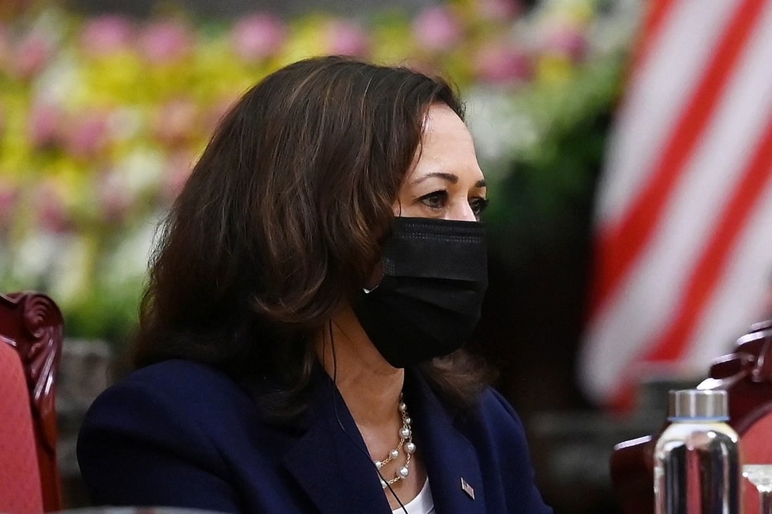 US Vice-President Kamala Harris at the Presidential Palace in Hanoi on August 25, 2021. Photo: Reuters
