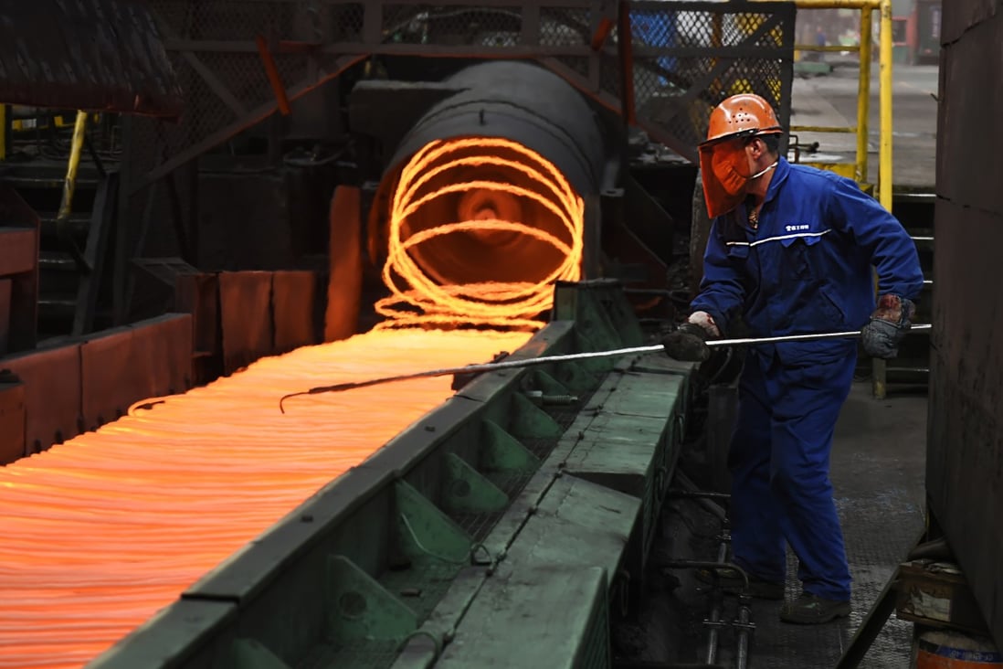 Beijing has pledged to reduce steel output in a sector that contributes more than 15 per cent of national emissions. Photo: AP