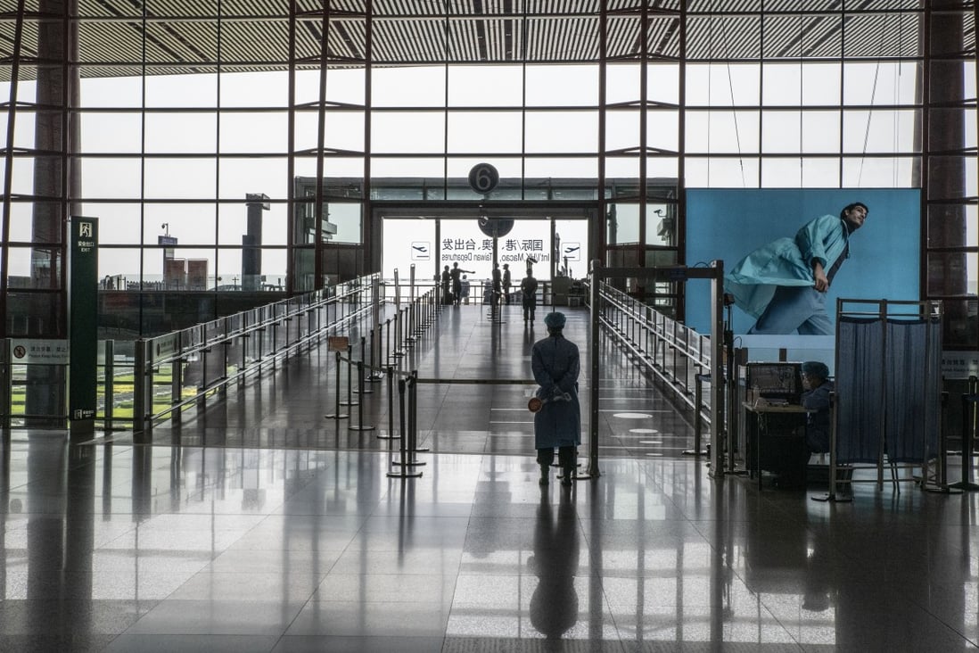 Overall, domestic passenger traffic in China in July was still down by 10.6 per cent from the same month in 2019, but up 17.5 per cent from July 2020, according to aviation data provider VariFlight. Photo: Bloomberg