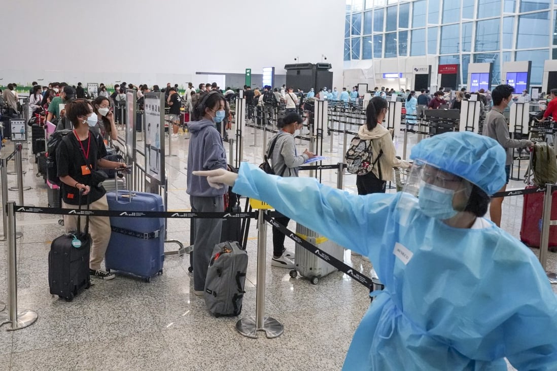 Passengers arrive at Hong Kong International Airport. Photo: Felix Wong