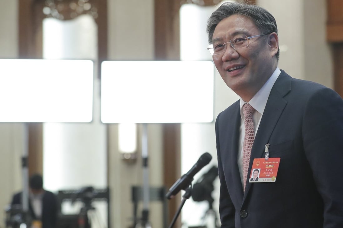 Viewed as a rising political star, Wang Wentao was appointed China’s Minister of Commerce in December 2020. Photo: Xinhua