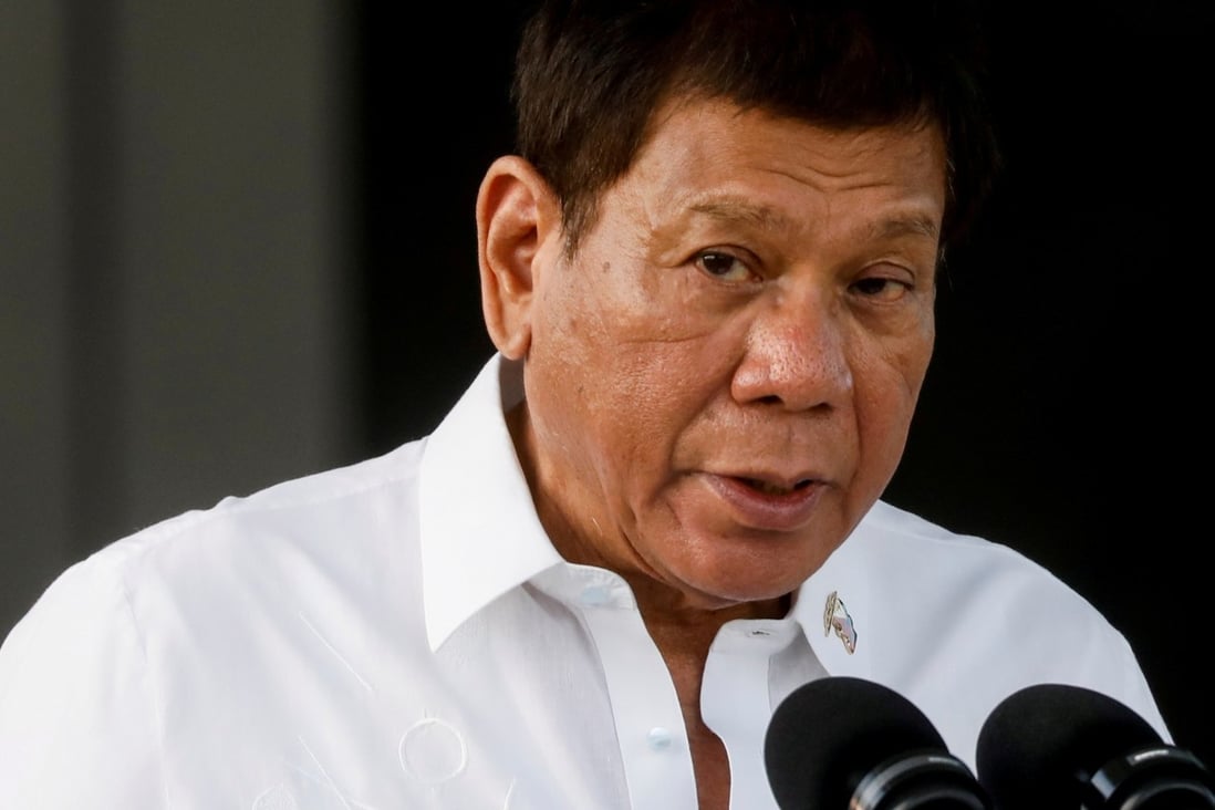 Philippine President Rodrigo Duterte said his decision to accept the VP nomination was driven by love of country, and because he wants to see ‘continuity’ in his efforts. Photo: Reuters