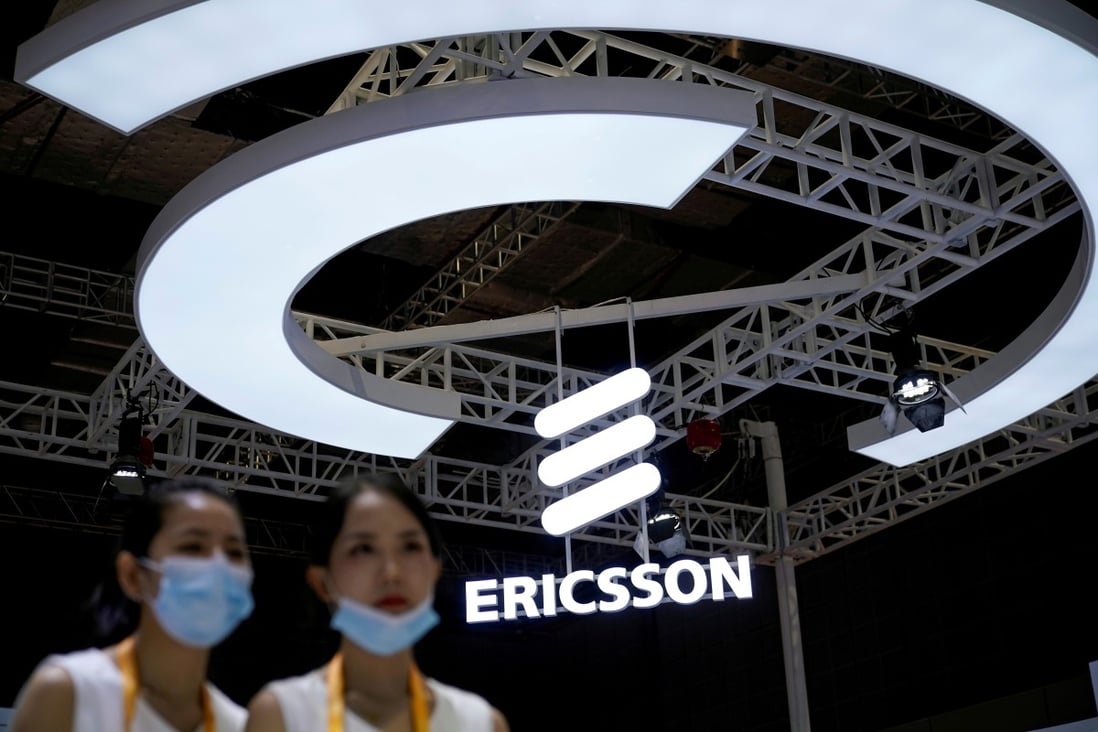 An Ericsson sign is seen at the third China International Import Expo (CIIE) in Shanghai, China, on November 5, 2020. Photo: Reuters
