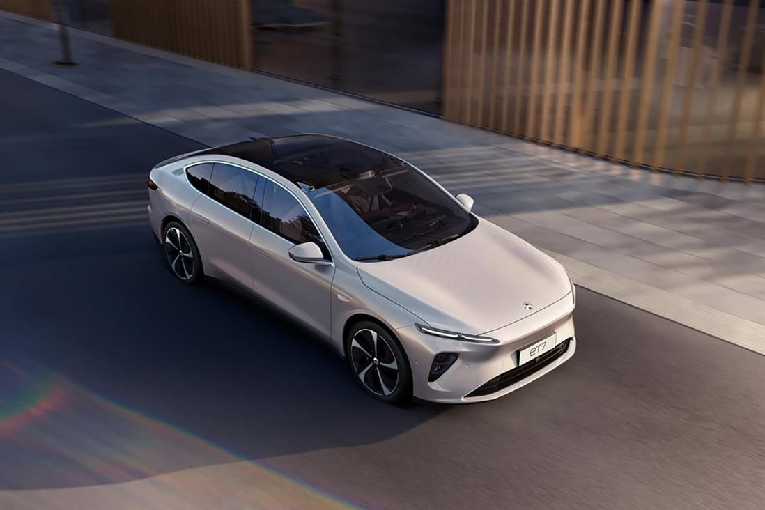 The ET7 has been designed to take on cars such as Audi’s A6. NIO is expected to start deliveries to mainland customers in the first quarter of next year. Photo: Handout