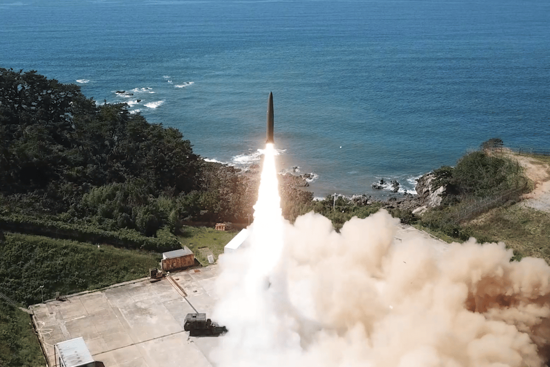 A South Korean high-yield ballistic missile test. Photo: Handout