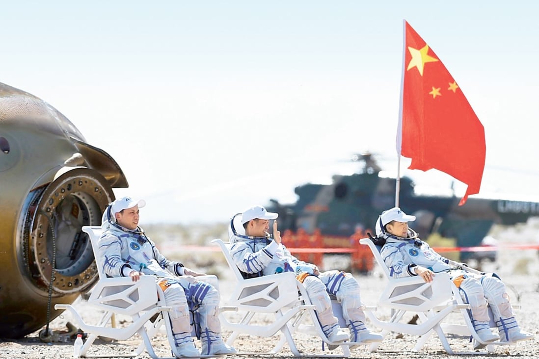 Three Chinese astronauts, the first sent to orbit for space station construction, have completed their three-month mission and returned to Earth safely. Photo: Xinhua