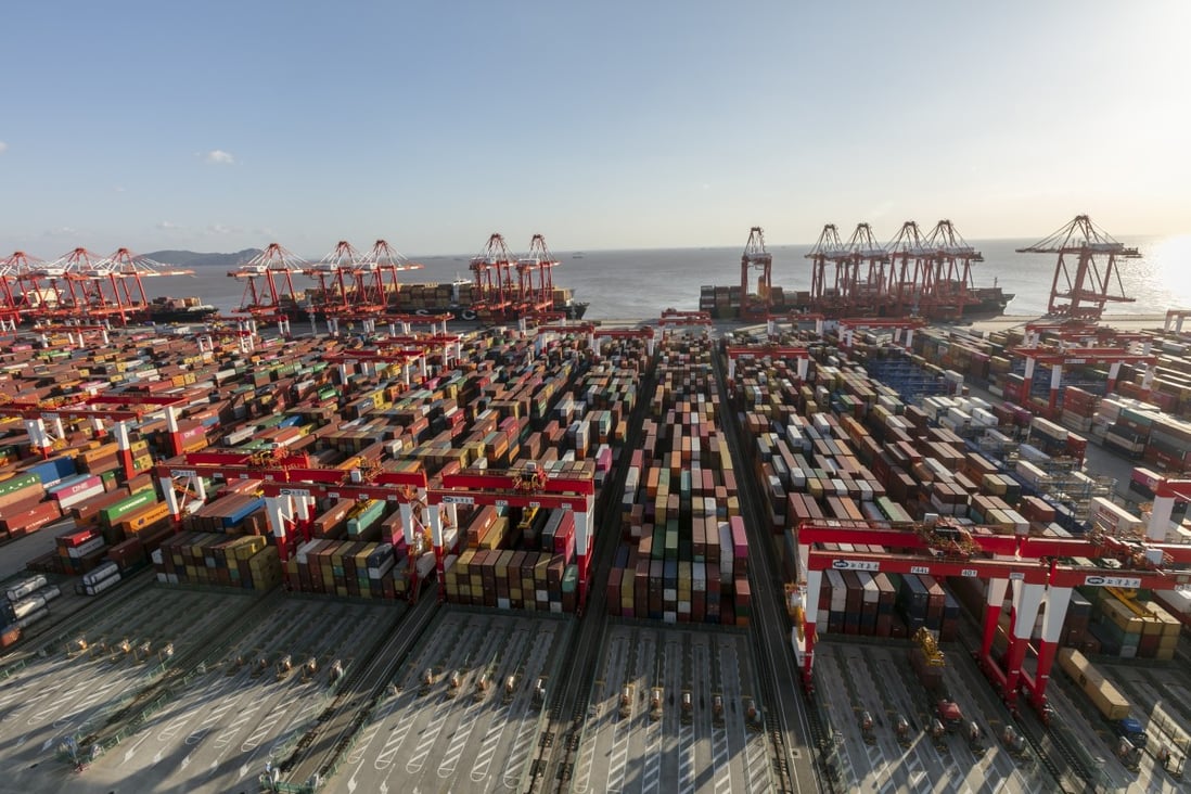The container dock of Yangshan Port in Shanghai, east China, is seen in November 2020. Photo: Xinhua