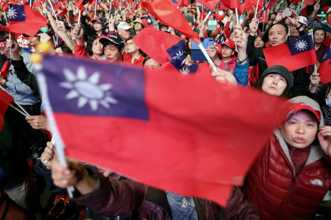 Supporters of the Kuomintang’s presidential candidate at an election rally in Taipei on January 9, 2020. The party votes in a new chairman on Saturday. Photo: Reuters