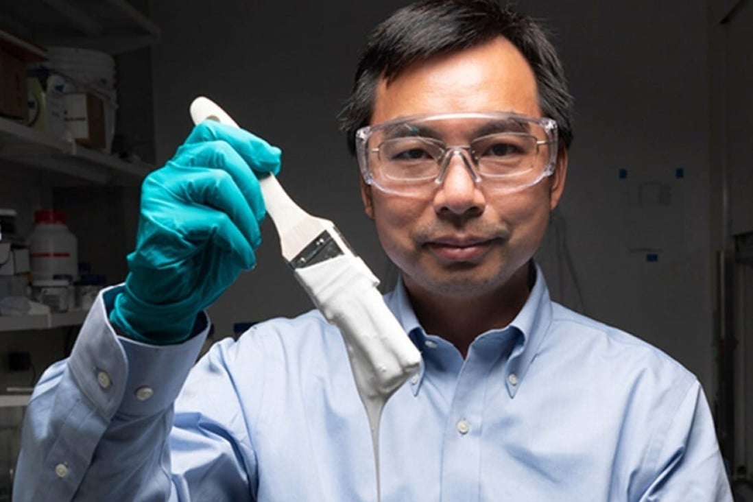 Purdue University professor Xiulin Ruan and his students have created the whitest paint on record. Photo: Purdue University