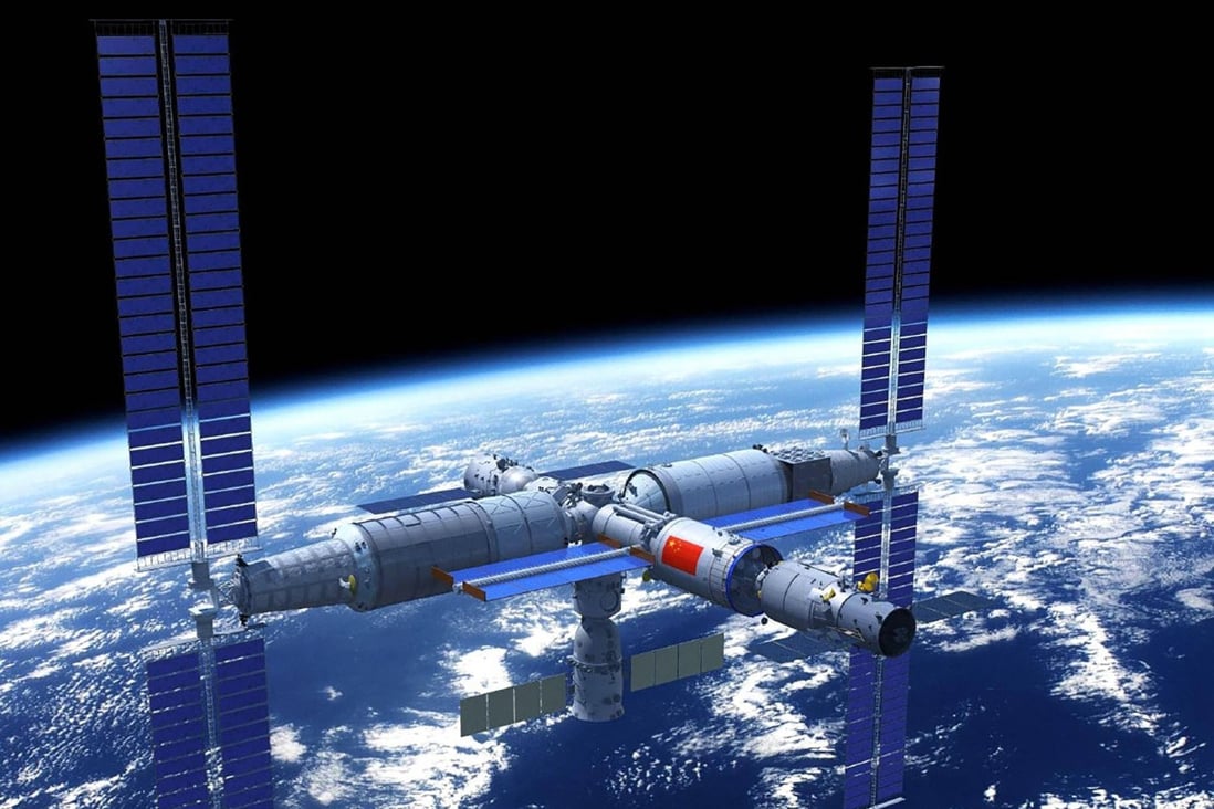 The Shenzhou 13 crew is expected to spend six months at the space station. Photo: Weibo