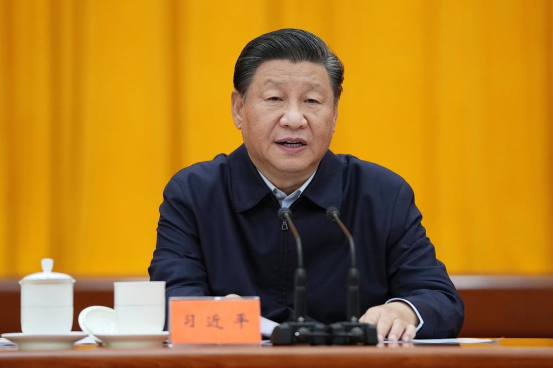 Chinese President Xi Jinping speaks on Tuesday in Beijing at a conference on talent-related work. Photo: Xinhua