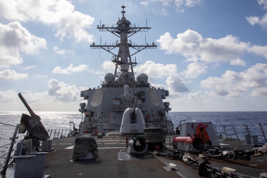 The American missile destroyer USS Barry transits through the Taiwan Strait on September 17. Photo: US Navy