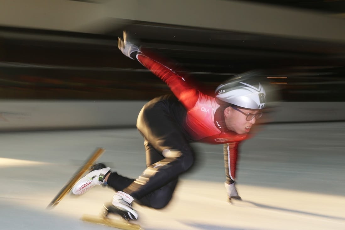 Sidney Chu is part of the Hong Kong short-track speedskating team looking to qualify for the 2022 Beijing Winter Olympics. Photo: Handout