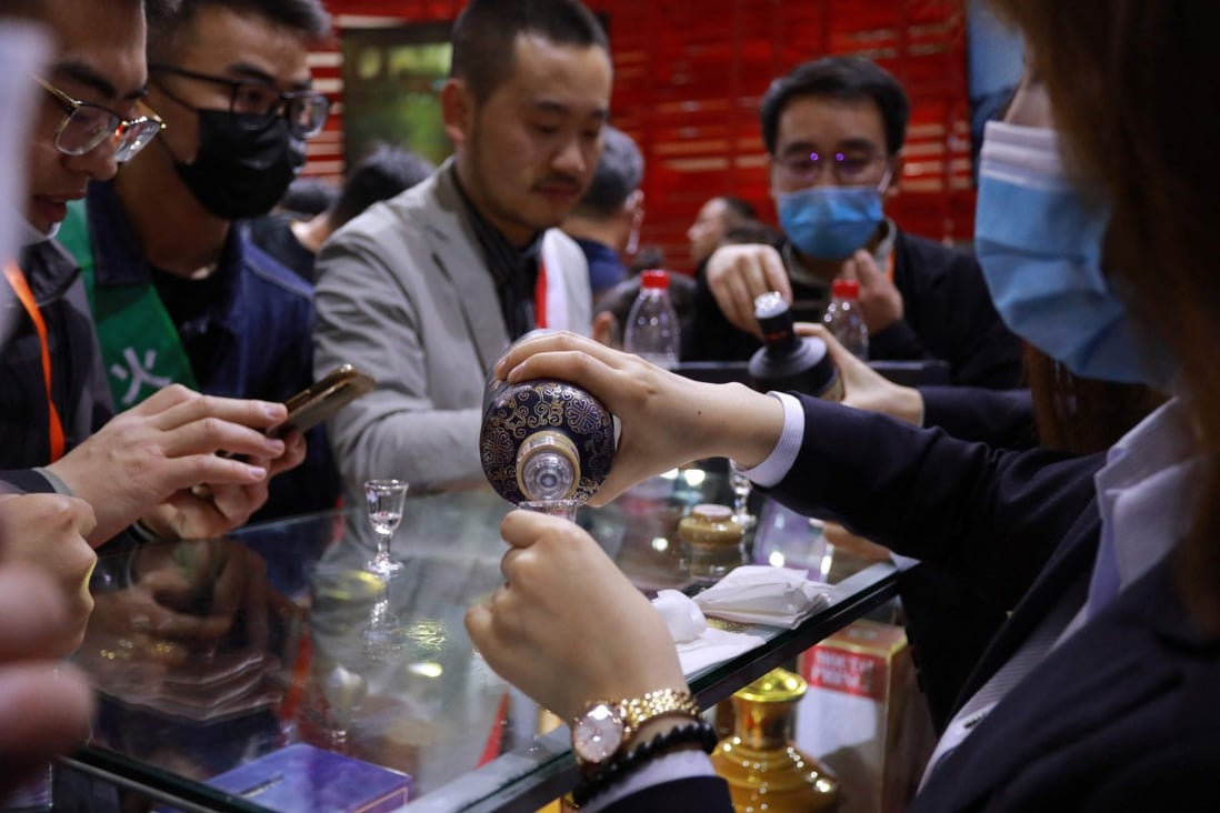 The China Banking and Insurance Regulatory Commission has warned against investments in high-end consume goods such as Mou-tai liquor. Photo: AFP