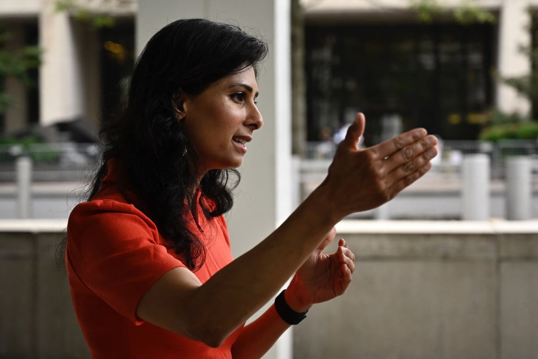 International Monetary Fund (IMF) chief economist Gita Gopinath said that despite a strong return in demand, ‘the supply side has not been able to come back as quickly,’ hampered in part by the spread of the Delta variant of Covid-19, which has made workers reluctant to return to their jobs. Photo: AFP