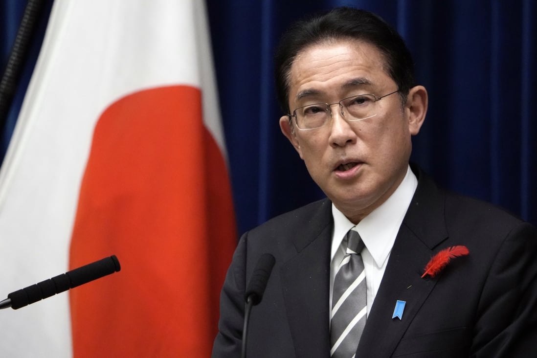 Japanese Prime Minister Fumio Kishida speaks during a news conference on October 14. Photo: AP