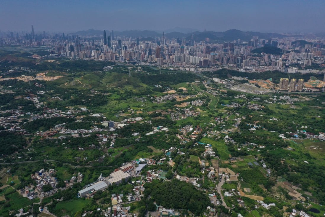 Hong Kong is planning to develop the northern New Territories, pictured with Shenzhen in the distance. Photo: Winson Wong