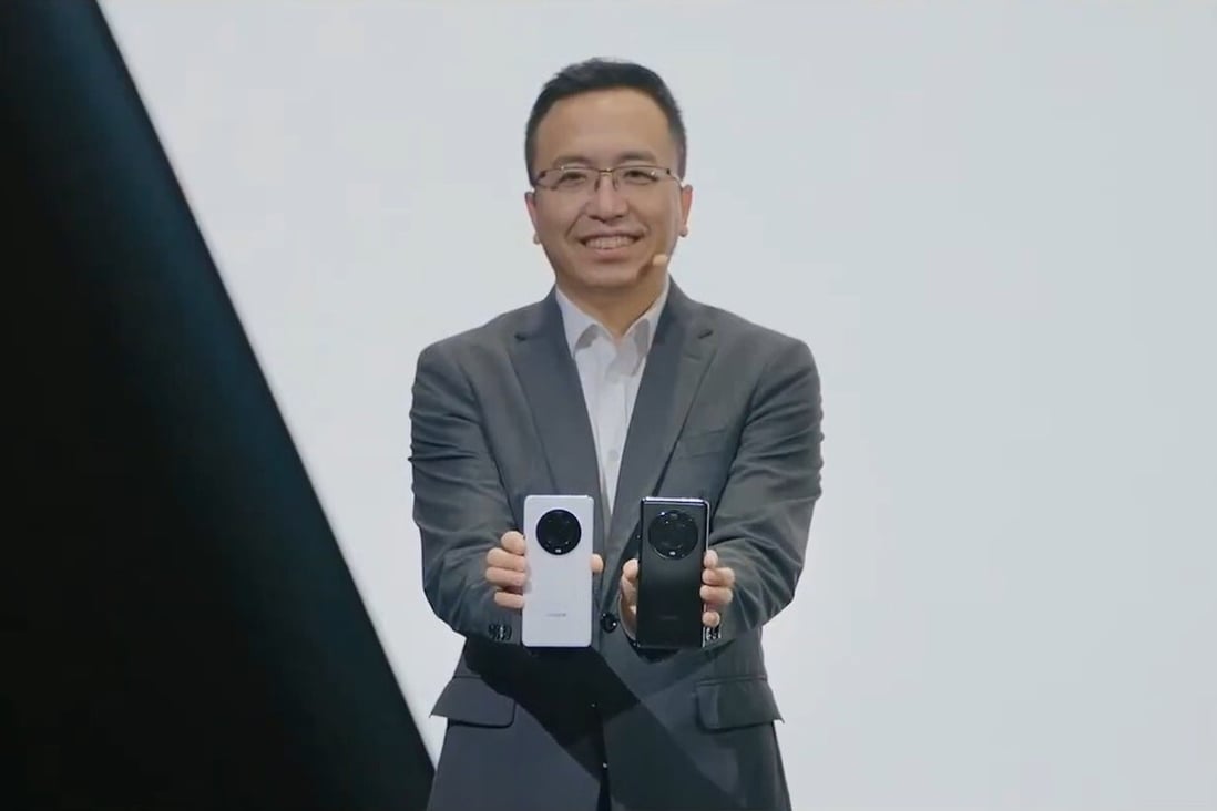 Honor CEO George Zhao unveils the new Magic 3 flagship smartphones running on Qualcomm Snapdragon chips in August. US Senenator Marco Rubio called on the Biden administration this week to blacklist the smartphone company, making it subject to the same sanctions that restrict its former owner Huawei. Photo: Honor, screenshot via YouTube