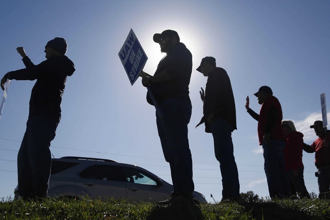 About 10,000 workers have gone on strike against John Deere since Thursday at plants in Iowa, Illinois and Kansas. Photo: AP