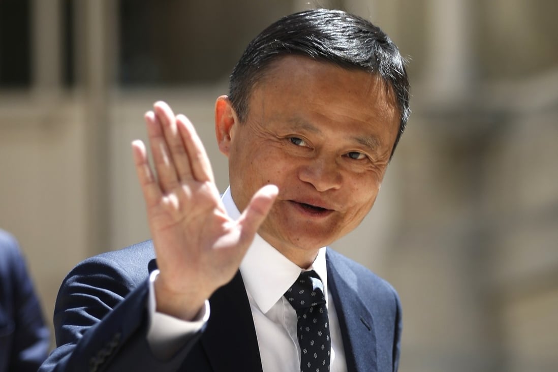 Jack Ma arrives at the Tech for Good summit in Paris on May 15, 2019. Photo: AP