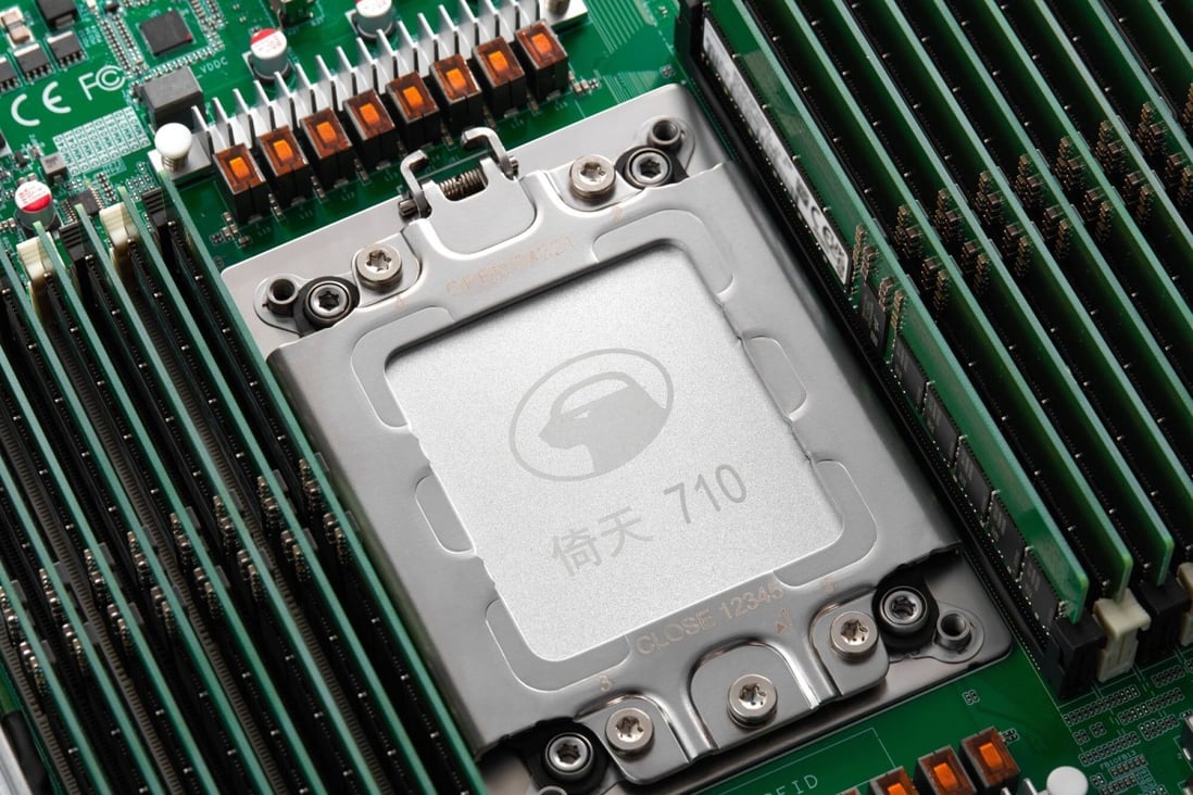 Alibaba Group Holding’s Yitian 710 server chip is based on architecture from British semiconductor design company Arm. Photo: Handout