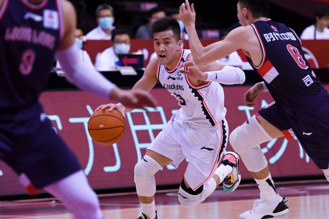 Guo Ailun of the Liaoning Flying Leopards competes during a match against the Guangzhou Loong Lions in the 2019-2020 Chinese Basketball Association in June, 2020. Photo: Xinhua