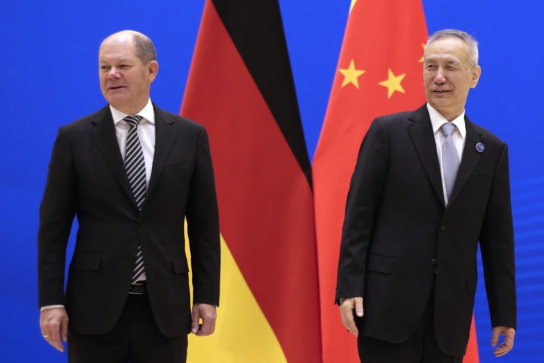 German Finance Minister Olaf Scholz and Chinese Vice-Premier Liu He at the China-Germany High Level Financial Dialogue in Beijing on January 18, 2019. Photo: AP