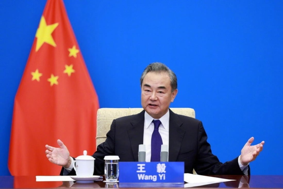 Foreign Minister Wang Yi of China has warned of the risks of regional nuclear proliferation posed by the Aukus deal. Photo: Handout