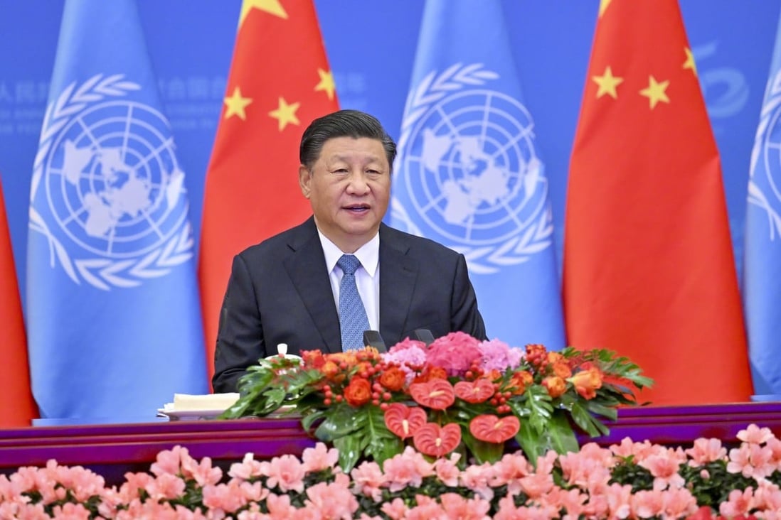 Beijing took a seat at the UN in 1971. Marking the 50th anniversary on Monday, President Xi Jinping said China opposed “zero-sum confrontation” and “all forms of hegemony and power politics” while calling for peaceful coexistence. Photo: Xinhua