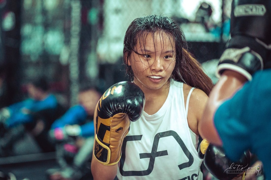 MMA hopeful Chelsea Chenxi Zhu during a training session in Nashville. Photos: Handout