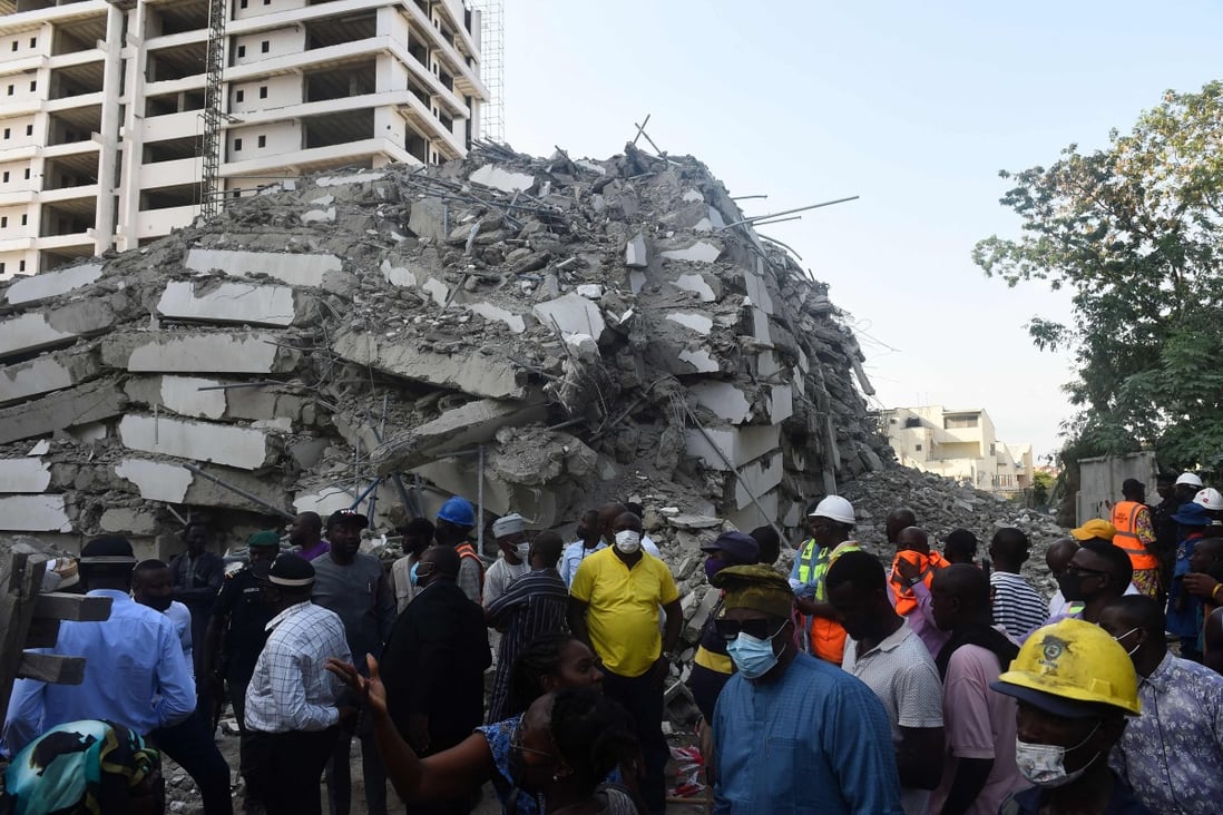The building had been under construction for about two years, and it was not immediately known what had caused the collapse. Photo: AFP